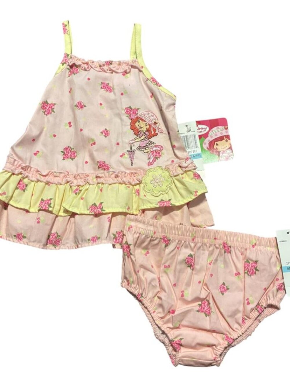 NWT Dead Stock 2007 Strawberry Shortcake 2-Piece Summer Set Size 6-9 Months